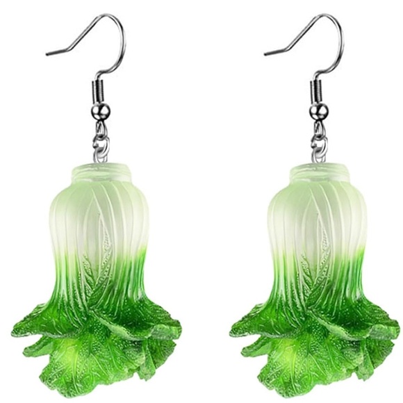 Cabbage Earrings - Picture 1 of 5